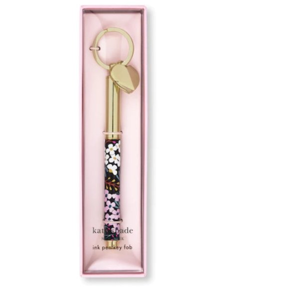 kate spade fall floral ink pen key fob keychain nwot - Picture 1 of 5